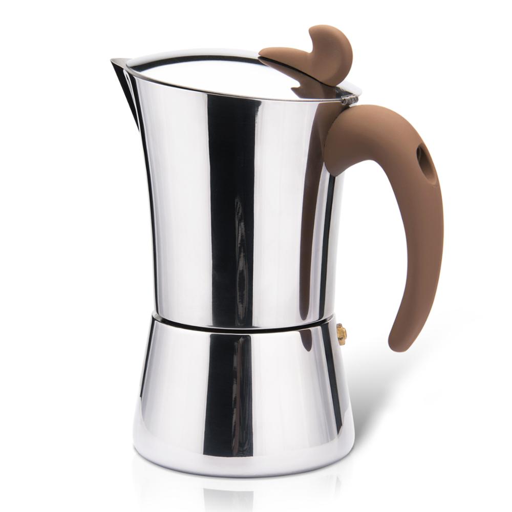 Fissman spis i rostfritt stål espressobryggare latte mocka kaffekanna verktyg för hemmakontor gas och induktion kaffebryggare