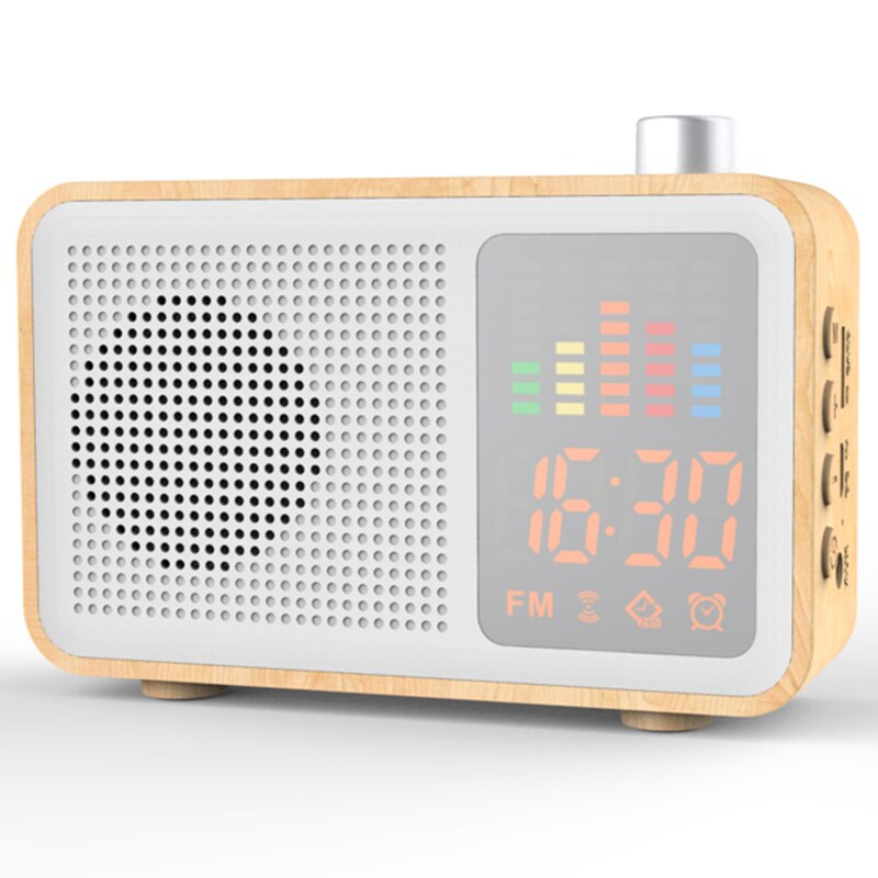 Digital Bluetooth Speaker Alarm Clock Fm Radio Support Aux Tf Card 3 In 1 Rechargeable Table Clocks Modern
