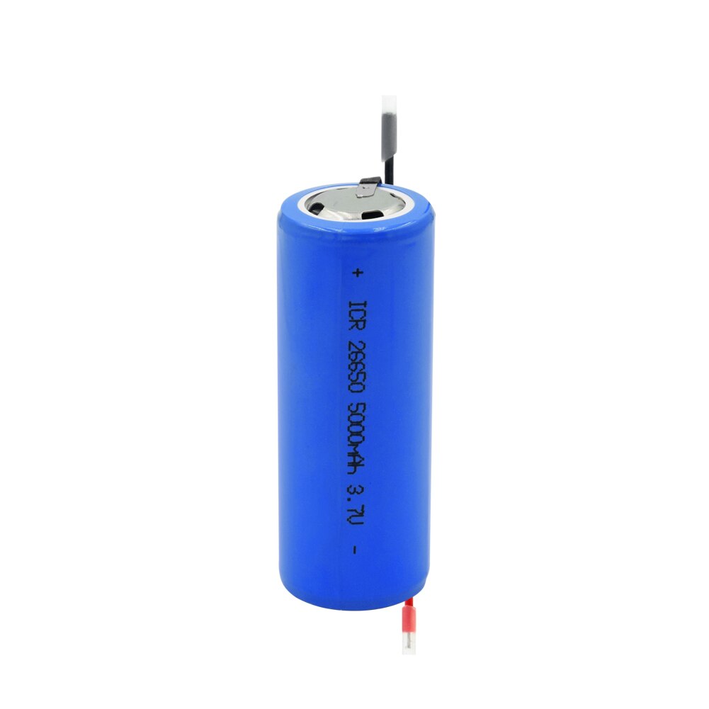 1/2/4 pces azul icr 26650 lítio li ion bateria para led luz controle remoto mini ventilador tocha lanterna led 3.7v 5000mah células: 1 pieces
