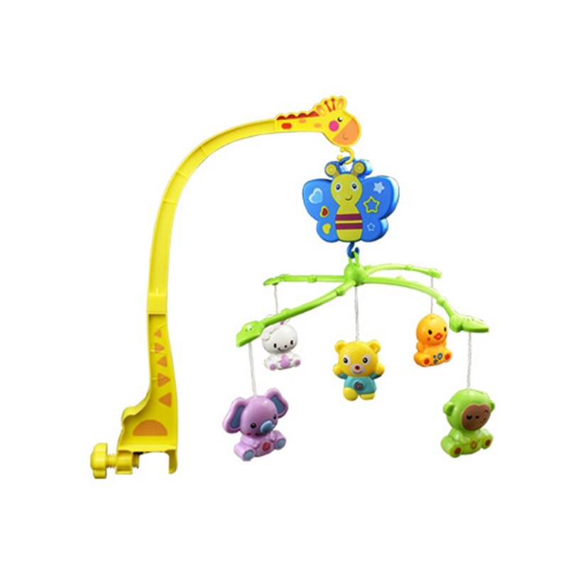 4 in 1 Musicale Presepe Letto mobile Campana Kawaii Animale Crepitio Del bambino di Rotazione della Staffa Giocattoli Giraffa Supporto vento-su regalo di musica scatola: Default Title