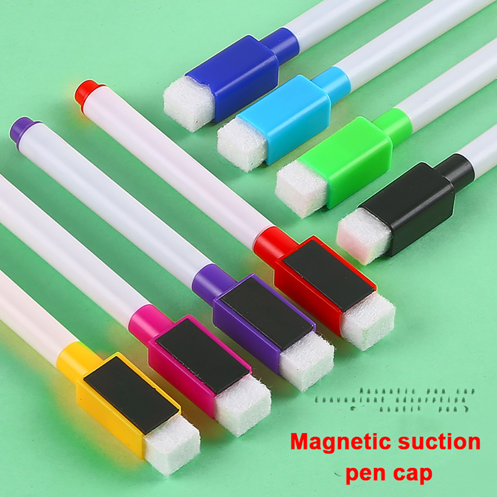8 kleuren whiteboard droge markers wissen kleine pen magneet tekening gekleurde pennen voor kinderen marker uitwisbare pennen veeg magnetische pennen