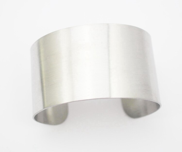 Breite matt Silber Farbe Armreif Armreif Edelstahl Modeschmuck Für Frauen Männer