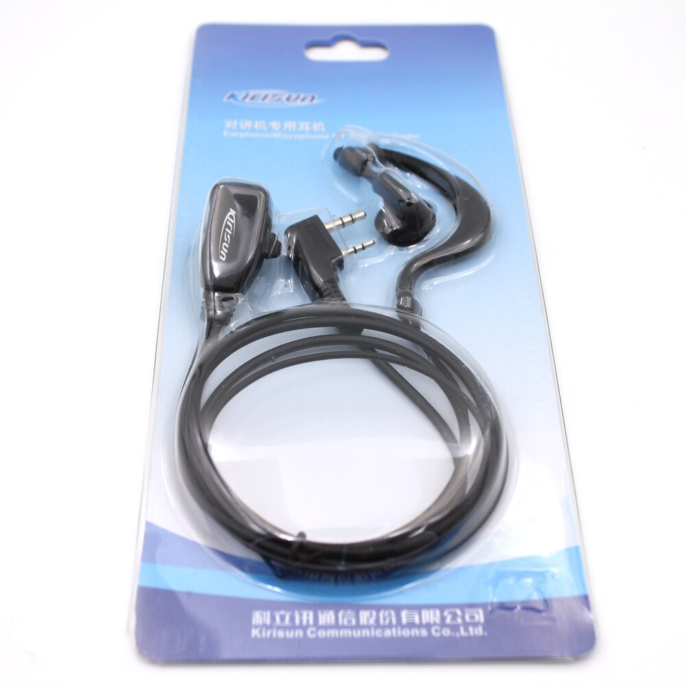 Original Kirisun K1 plug G-shape ear hook Earpiece Headset for All types two way radios with K1 plug Solid &Good price