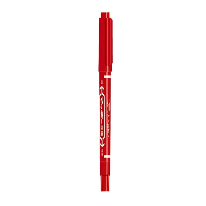 3 Kleuren Dual Tip Snelle Droge Permanente Olie Marker Pen Stof Banden Tekening Schrijven Fijne Punt Sharpie School Kantoor supply: Red 1pc