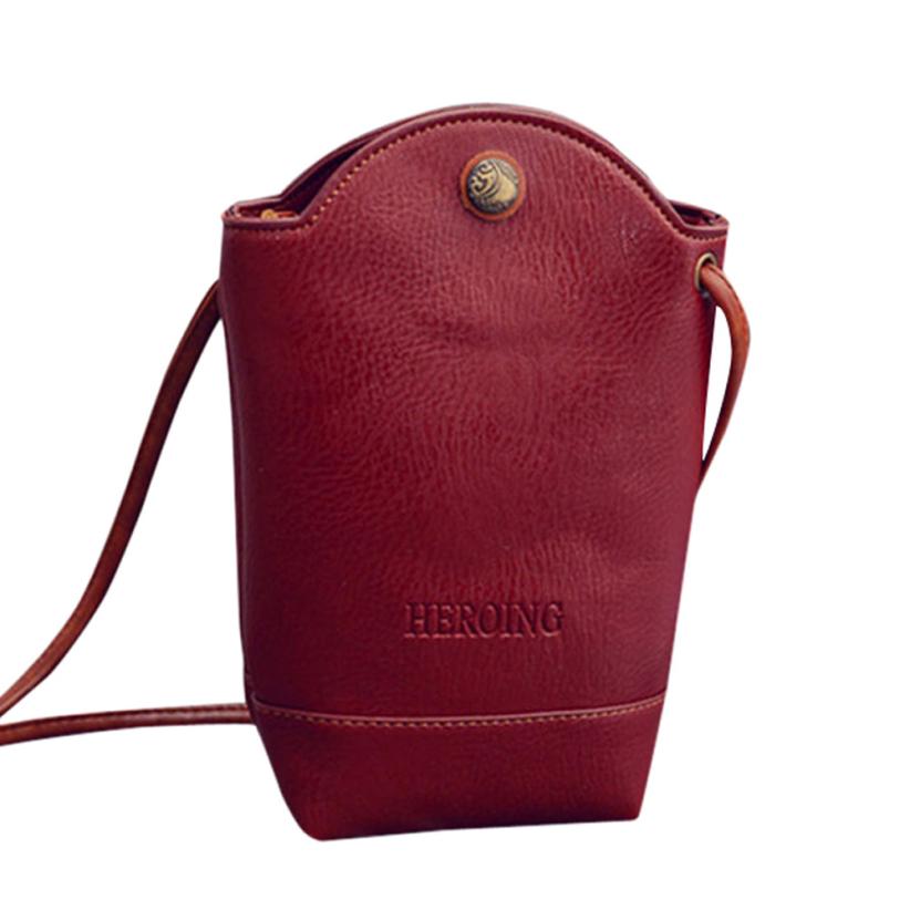 #50 Women concise Solid casual leisure sigle shoulder small bags cross body bag: Red