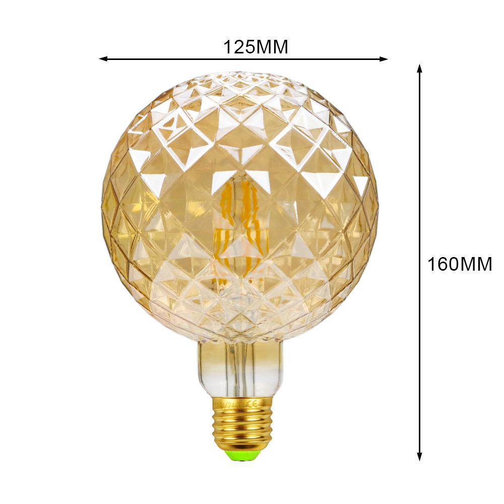 DishyKooker 220V 4W E27 G125 ananas LED Edison ampoule blanc Antique lampe décorative