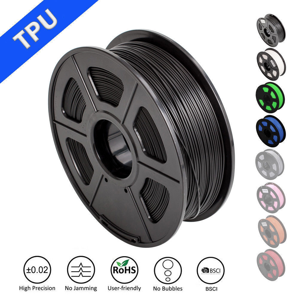 SUNLU TPU Flexible 3D Printer Filament 1.75/3.00MM For Print Children Toy Shoes Consumable 3D Extruder Filament 0.5kg