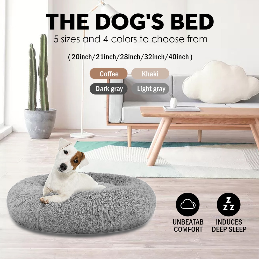Super Zachte Hond Bed Pluche Kat Mat Hond Bedden Voor Grote Honden Bed Labradors Huis Ronde Kussen Huisdier Product Accessoires