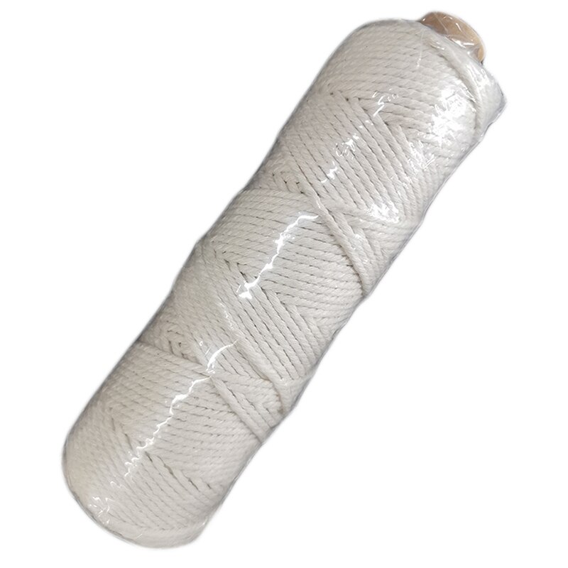 Natural Cotton Twisted Pair Handmade Rope Tapestry Rope Package Dumplings Line DIY Crafts Lace Artisan Rope: 1mm-100m
