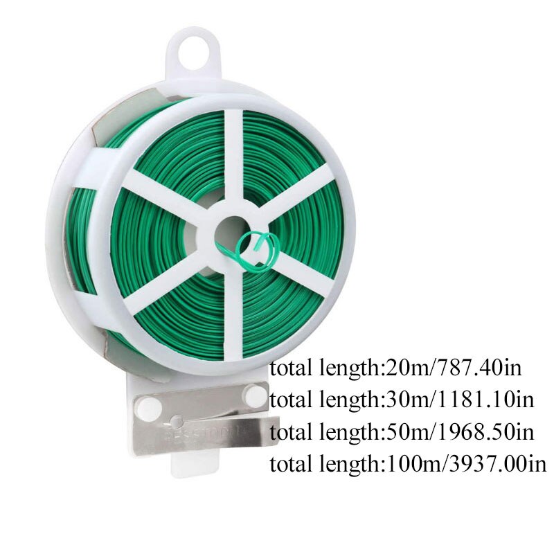Pvc Tuinieren Twist Ties Plastic-Coated Bonsai Draad Binding Kabel 20/30/50/100M Rubber-Coated Strapping Touw Boom Plant Tie