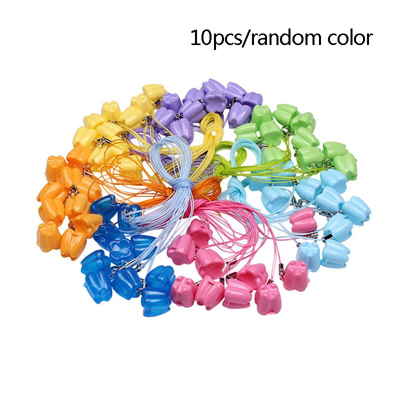 10Pcs Tooth Shape Kids Teeth Storage Boxes Child Baby Deciduous Tooth Organizer Mini Plastic Container Small Box