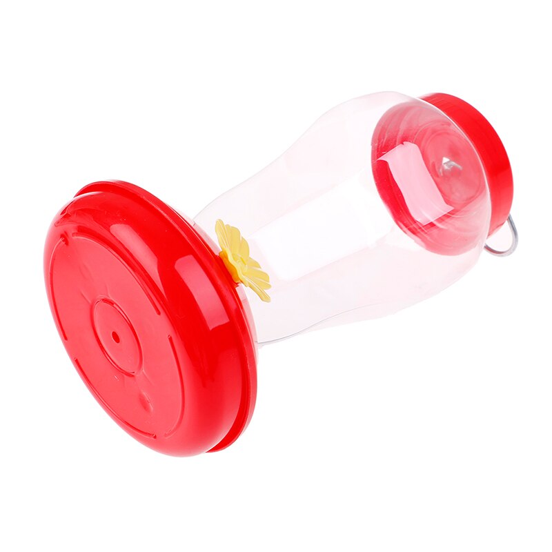 Plastique oiseau distributeur d'eau bouteille suspendus colibri mangeoire jardin extérieur en plastique fleur fer crochet animal de compagnie oiseau fournitures