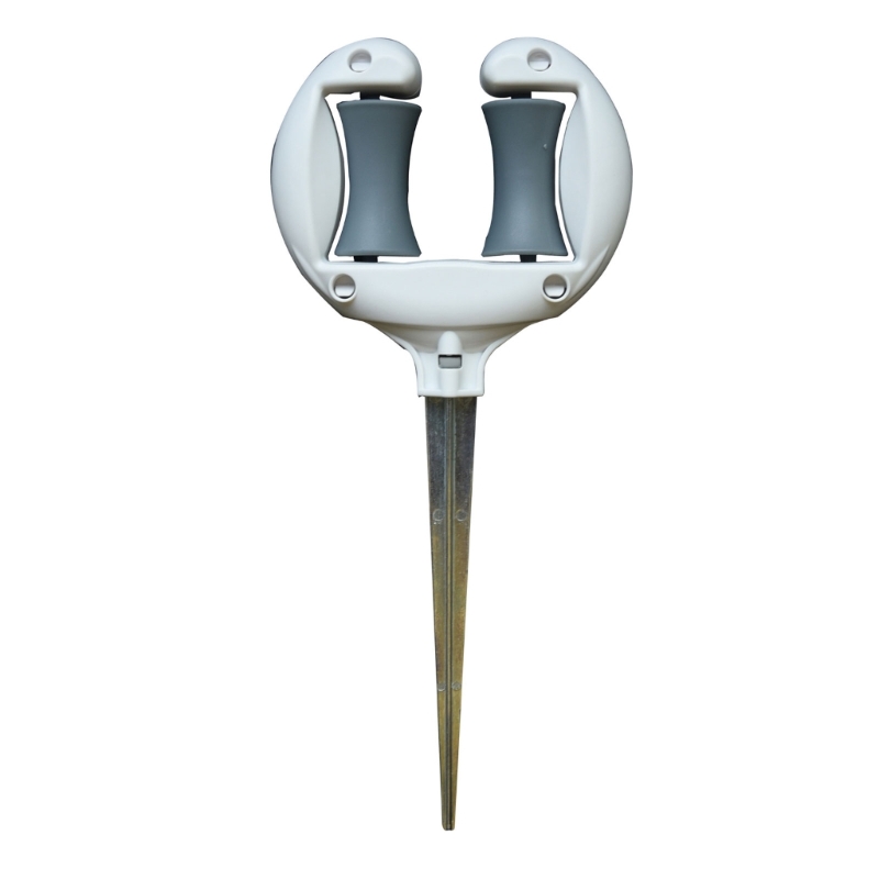 Garden Hose Guide Stake Metal Guide Spikes Reusable Garden Hose Roller Guide Plastic Wheel Hose Guide Pegs Garden