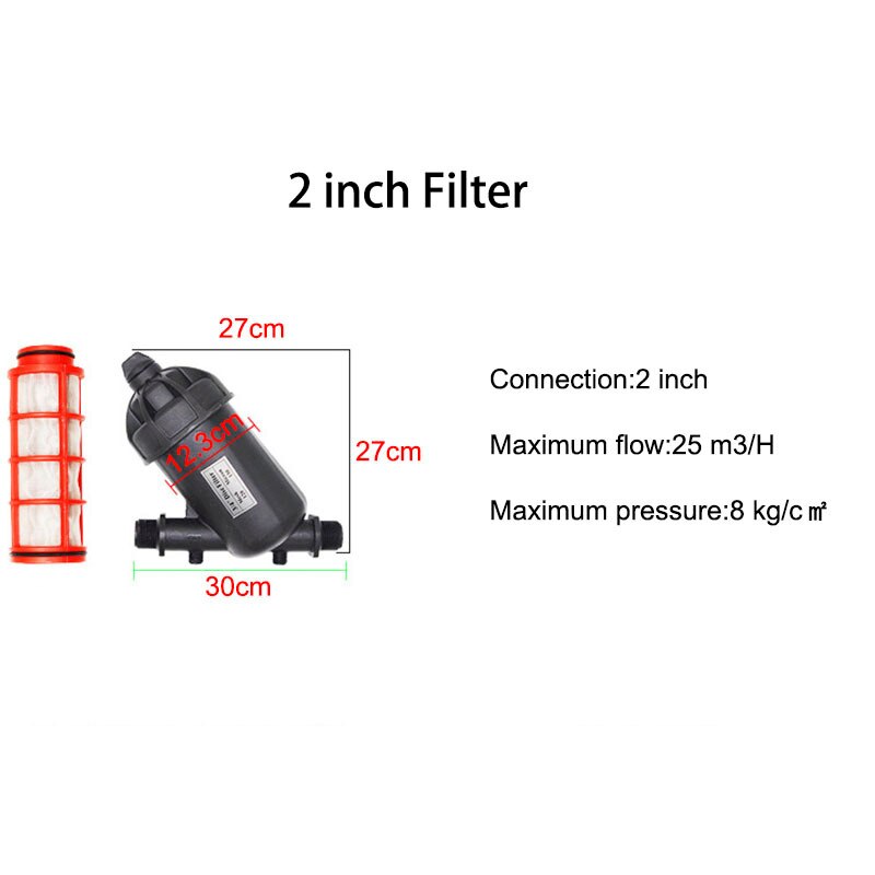 Tuin Watering Metalen Net Filter Screen Spuit 3/4/1/1.2/1.5/2 Inch 120 Mesh Tuinieren Druppelirrigatie Filters Fontein Gereedschap: 2 inch filter