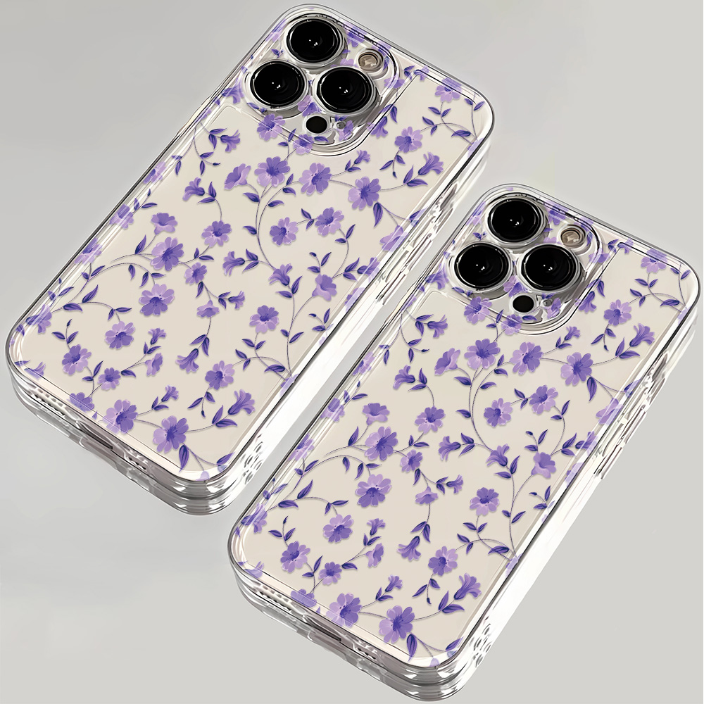 Purple Trumpet Flower Phone Case For IPhone 16 16E 15 14 13 Pro Max Case For IPhone 11 12 XS XR 7 8 Plus Cover Funda Bumber