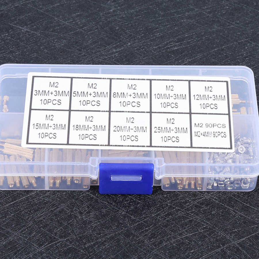 thread repair insert kit set ferreteria 270pcs M2 Stainless Steel Hex Screw Nut Brass Standoff Assortment Kit Accessory