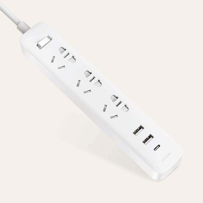 Xiaomi-regleta de carga rápida Mi Mijia QC3.0, 20W, 2A1C + 3 enchufes, extensión de interfaz de enchufe estándar, cable de 1,8 m, plat, novedad