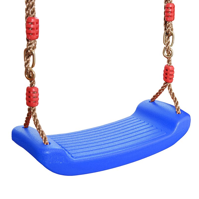 Vliegende Speelgoed Tuin Swing Kids Opknoping Seat Speelgoed Met Hoogte Verstelbare Touwen Indoor Outdoor Speelgoed Regenboog Gebogen Boord Kids Swing: Blue