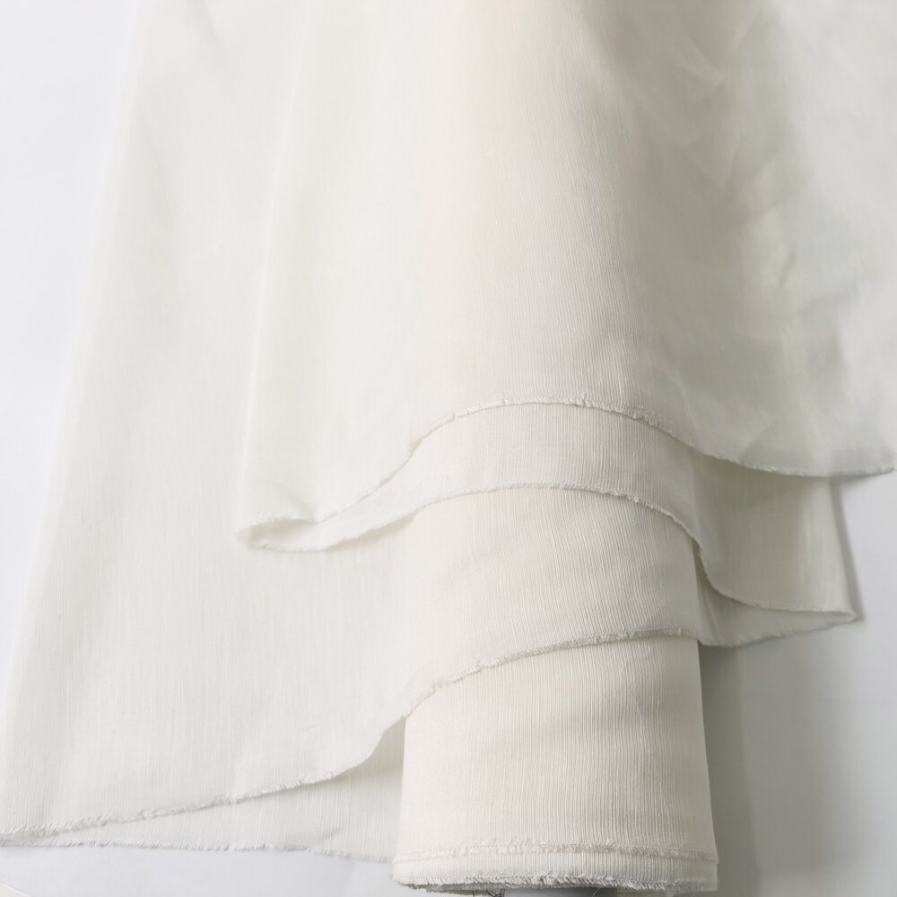 1 meter X 1.4 meter Natural White Slub silk linen gauze fabric summer clothing textile