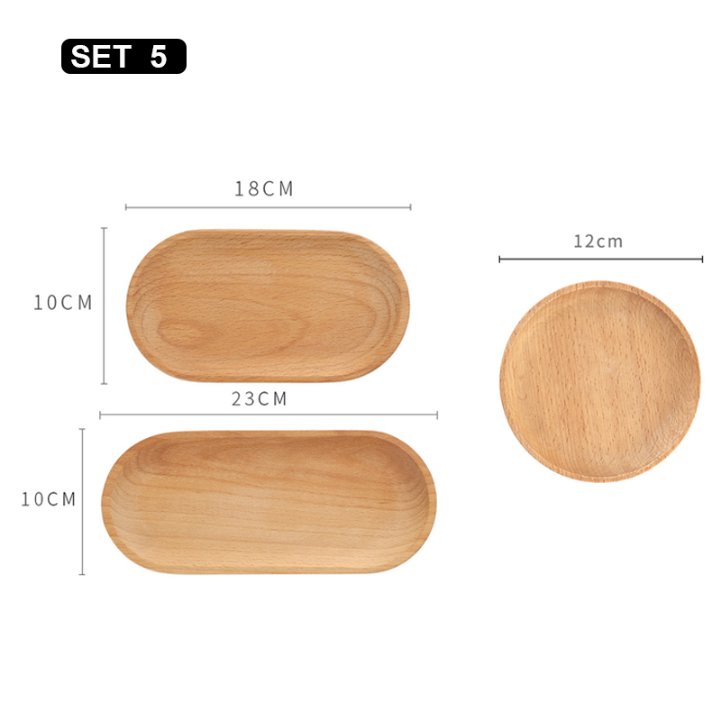Tableware Dessert Round Tray Walnut Color Japanese Wood Tray Breakfast Bread Tray Tea Saucer Coasters Coffee Coasters: Orange