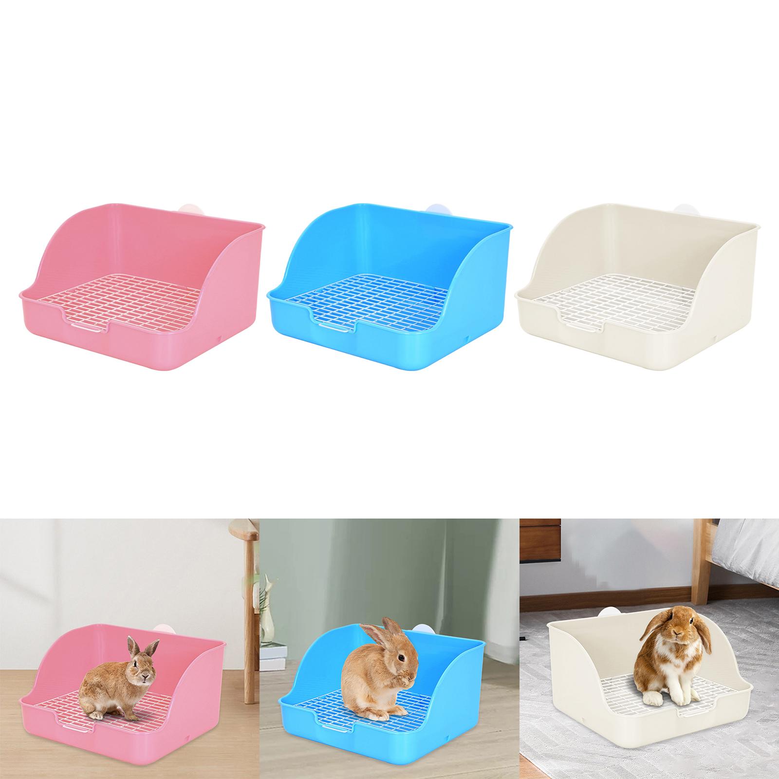 Caixa retangular de coelho pet pet potty, Bandeja pequena de pee pan animal, Operação fácil maior