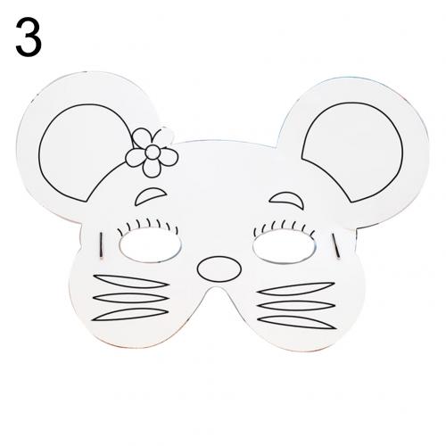 Cartoon Tier Papier Malerei Maske Graffiti DIY Kunst Handwerk Kindergarten Kinder Spielzeug Intelligenz Entwicklungs Spielzeug: 3