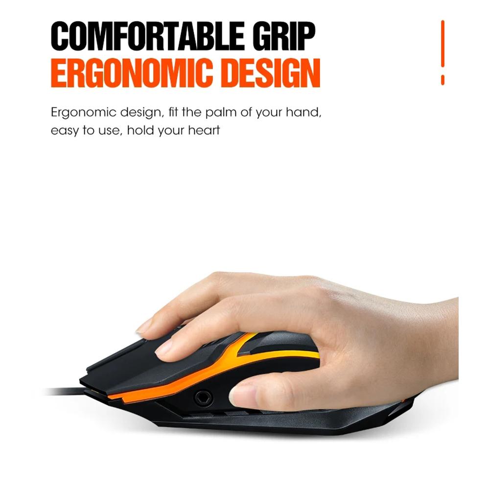 Gaming Mouse USB Wired Mouse Ergonomic Gamer Laptop PC Optical Computer Mice with RGB Backlit Wired Gaming Mouse