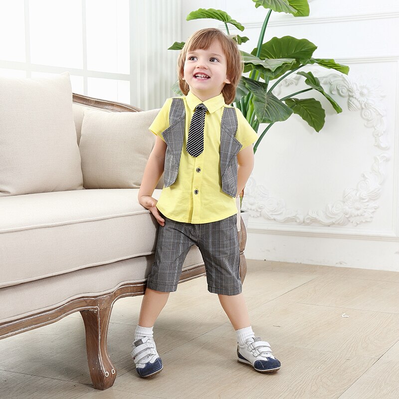 1st fødselsdags dreng dåbsdragt jakkesæt baby drenge herre jakkesæt børn kortærmet vest tøj sæt jakkesæt fremstillet i to dele