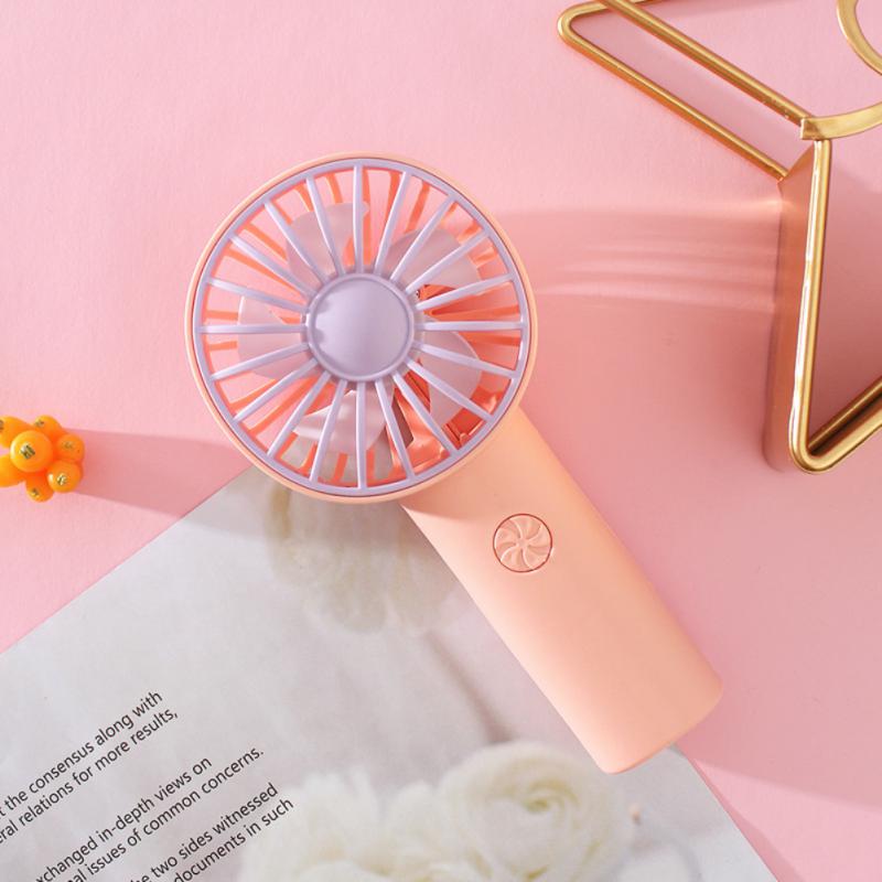Summer Portable Mini Fan 400mAh USB Rechargeable 360° Rotating Handheld Air Conditioner Cooler Office Outside Travel Artifact: 01