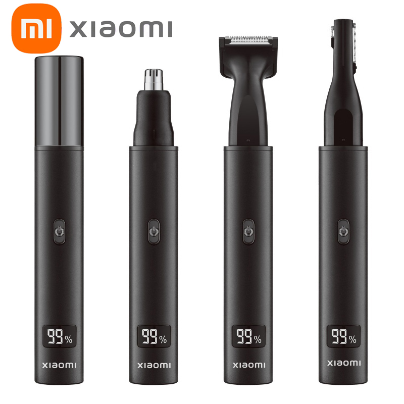 XIAOMI 3 in 1 Electric Rechargeable Nose Ear Hair Trimmer for Men Painless Sideburns Eyebrows Beard Hair Clipper Shaver