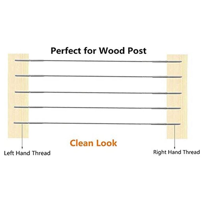 32 Pairs Swage Lag Schroeven Links & Rechts Voor 1/8Inch Dek Kabel Reling Systemen Hout Post Balusters voor Kabel Reling