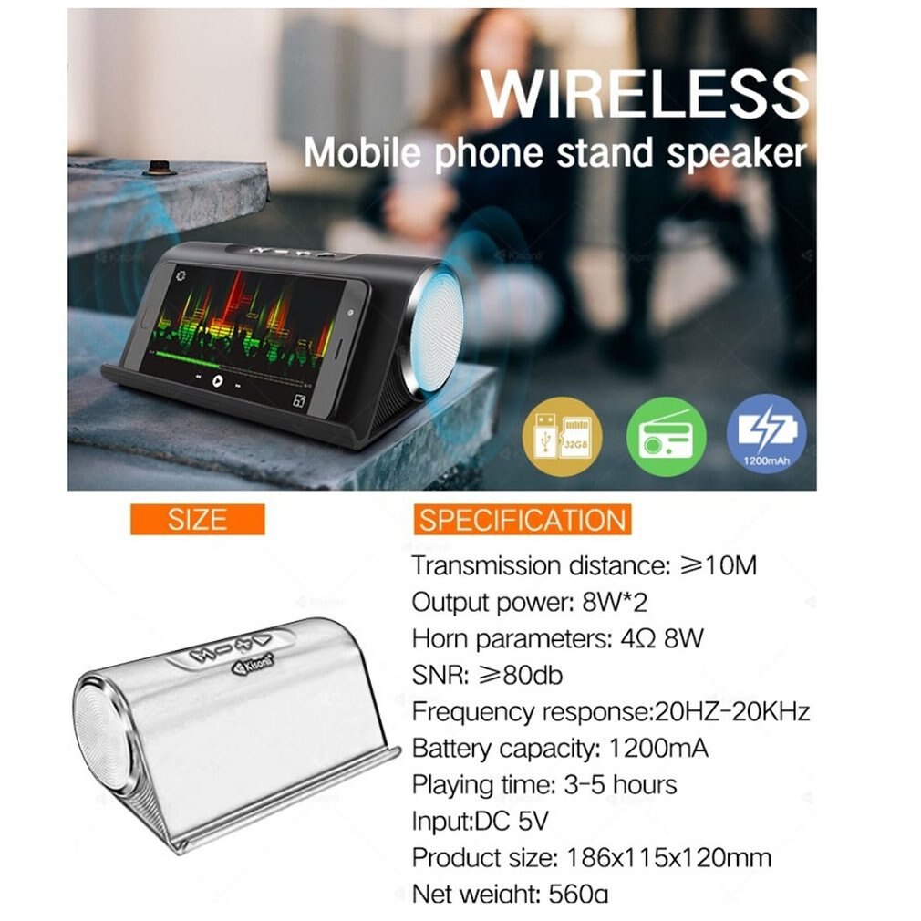 Lp-V9 Portable bluetooth haut-parleur grand haut-parleur Subwoofer téléphone Portable support carte de petite prise Audio U disque Radio