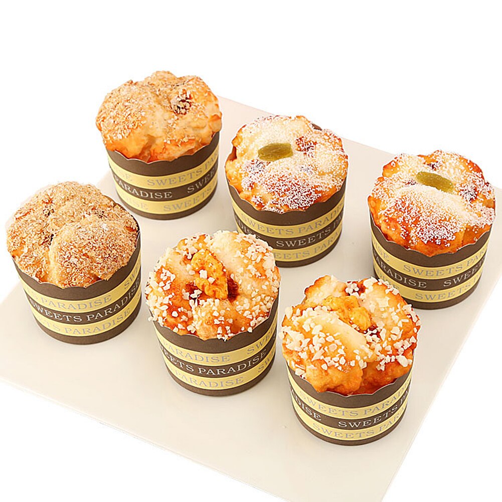 Cute Artificial Cakes PU Simulation Realistic Food Bread Dessert Model Cake for Bakery Window Display Photography Ornaments: 6 pcs B