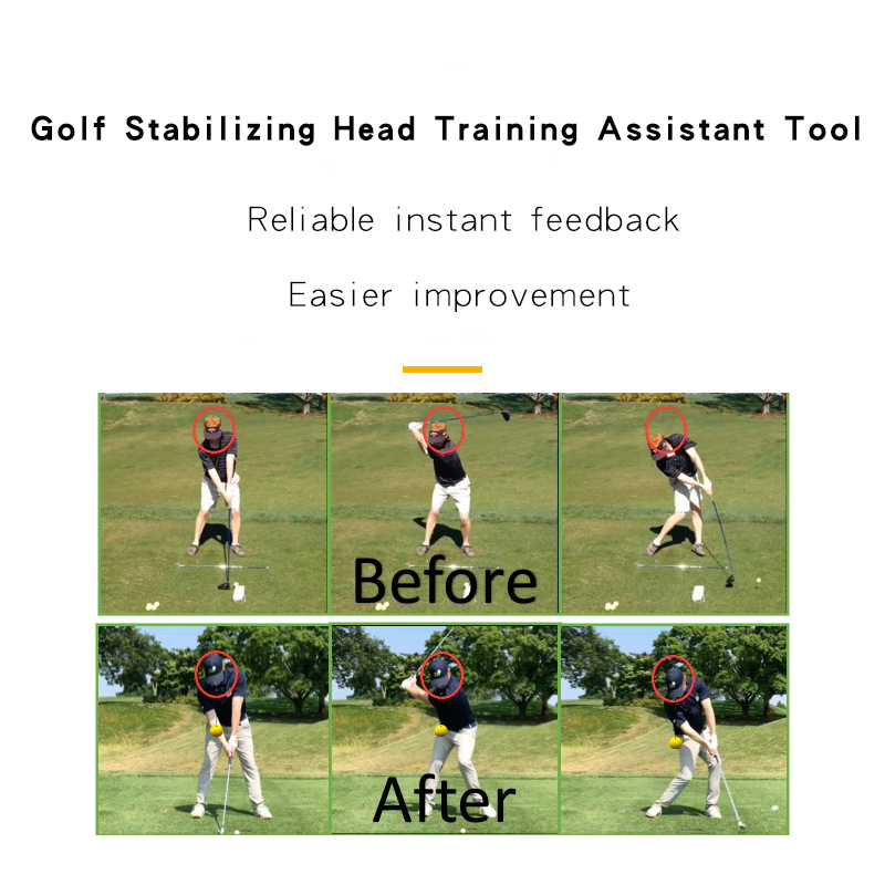 Golf Head Balance Rotation Training Golf Stable Head Training Aid Head Posture Correction Golf Training Accessories