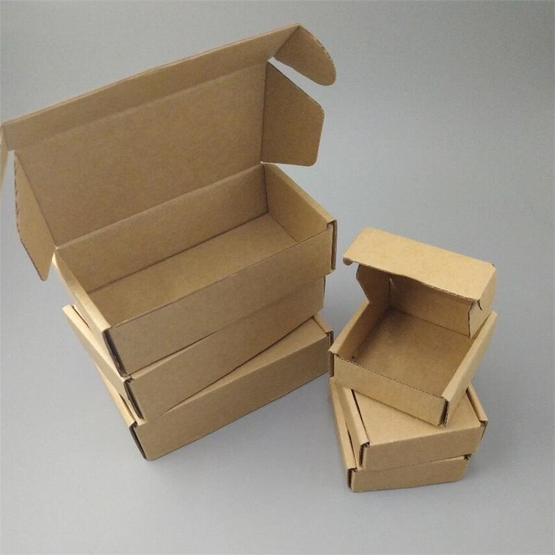 12.5*10.6*3.9Cm Kraft Kartonnen Bruine Kartonnen Doos Kleine Doos Kraft Post Dozen