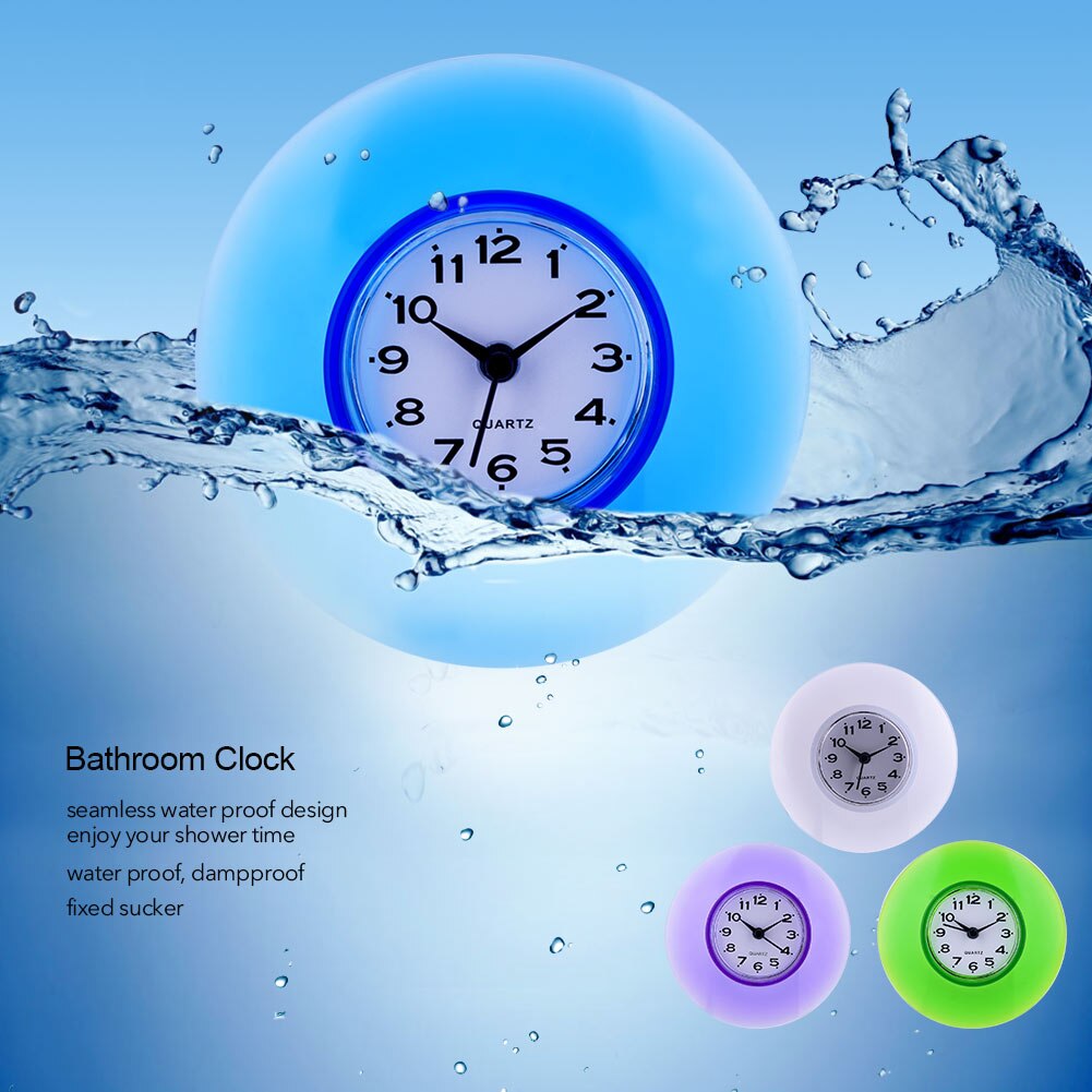 Mini schattige badkamer keuken zuignap wandklok douche waterdichte timer muur raam spiegel douche klok decoratie