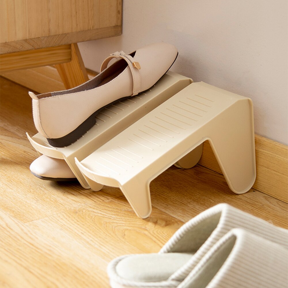 Schoenenrek schoenenrek dubbellaags schoenenrek draagbare kast voor thuis, slaapzaal schoenenkast schoenen en slippers opbergen