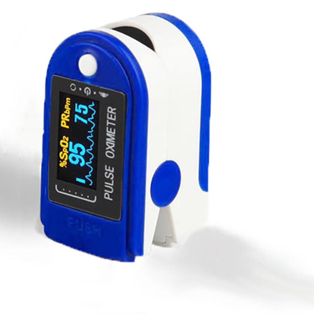 1 stk fingeroximeter bærbar pulsoximeter pulsmåler med led alarmskærm måling spo 2 pr og pi