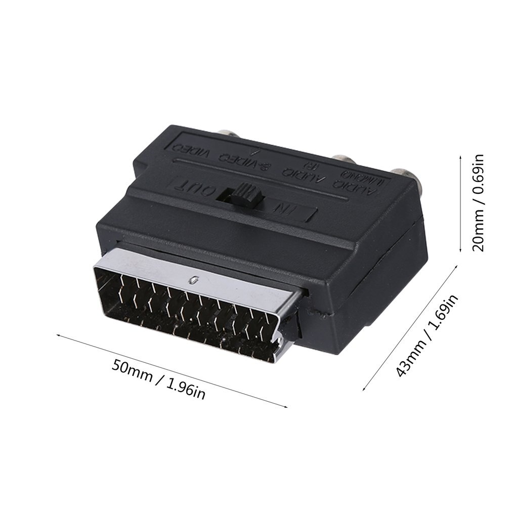 RGB péritel à 3 RCA s-vidéo adaptateur Composite RCA SVHS s-vidéo AV TV Audio pour enregistreur vidéo TV télévision projecteur