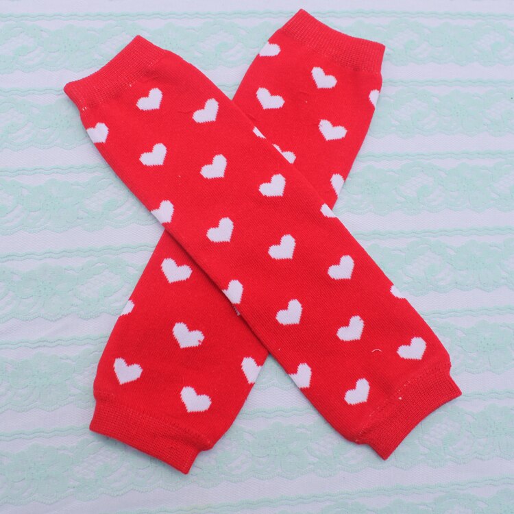 Baby beenwarmers kinderen katoen rood wit kleine hartjes beenwarmers sokken volwassen armwarmers 12 paar/partij