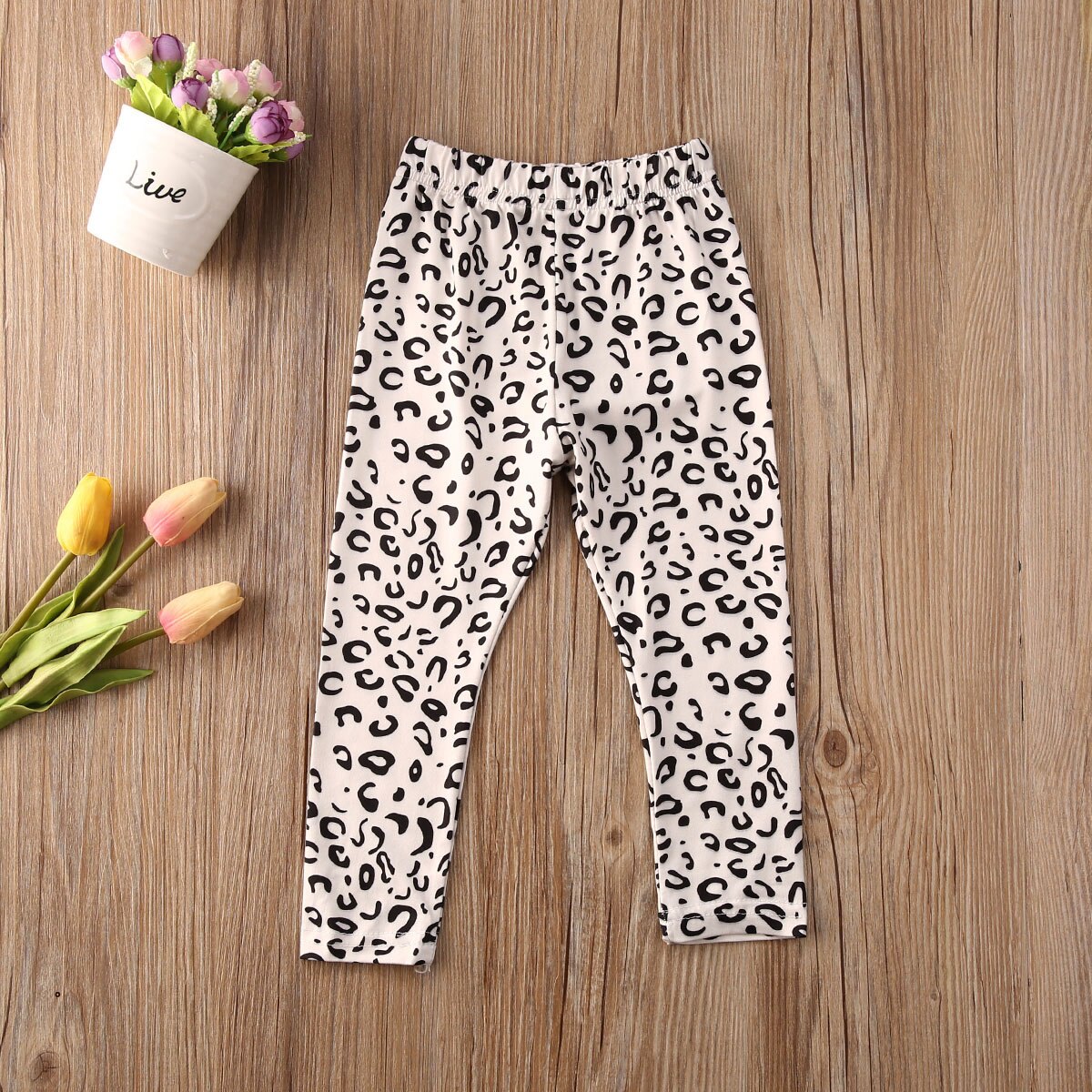 AA 2020 Del Bambino di Modo Dei Pantaloni Della Ragazza Della Stampa Del Leopardo Delle Ghette Dei Bambini Pantaloni Casual Delle Ragazze Pantaloni di Cotone