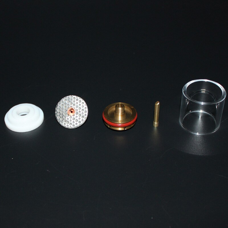 1Set Pyrex Glass Cup Kits Stubby Collets Body Gas Lens For WP9/20 TIG Welding Torch Series Welding Accessories
