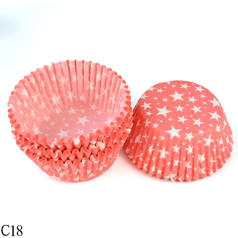 Doublures de Cupcake, tasse de cuisson, bricolage, plateau en papier à muffins, plateaux à pâtisserie, fournitures de cuisine, moule à gâteau, outils de décoration, 100 pièces: C18