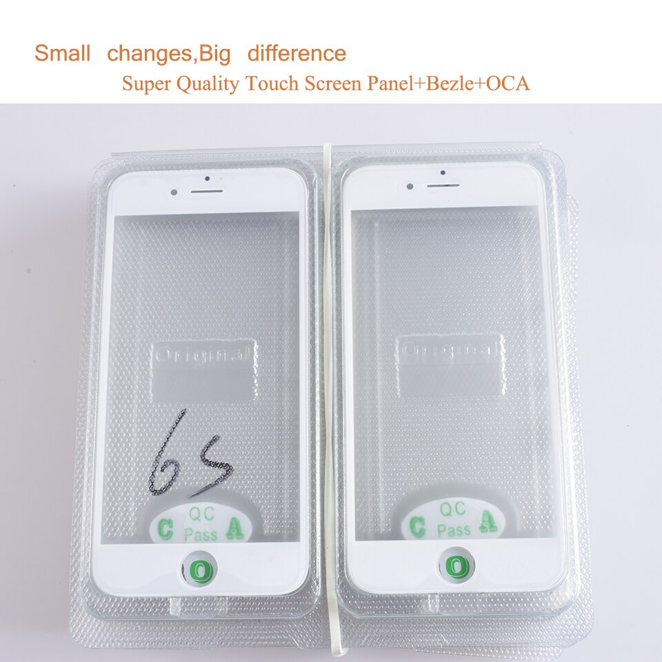 10Pcs/lot For iphone 7 6S Plus Touch Screen Panel Front Outer Glass With Bezel Frame OCA For iphone 5 5S 6 7 8 Touch 3 in 1