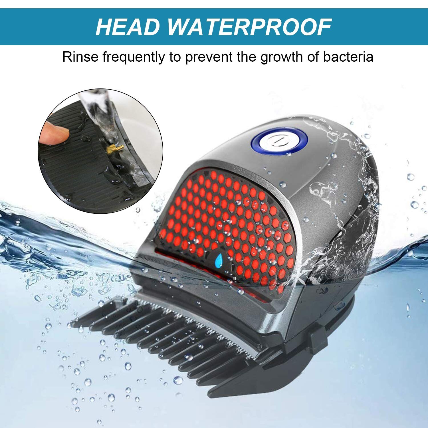 Mannen Bald Head Tondeuse Snelkoppeling Self-Haircutting Hulpmiddel Tondeuse Draadloze Oplaadbare Scheerapparaat Scheren Machine Met 9 Com