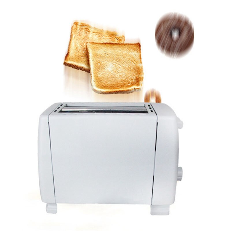 2 skiver slots rustfrit stål automatisk elektrisk brødrister mini husholdnings morgenmad bagning brød maskine eu stik