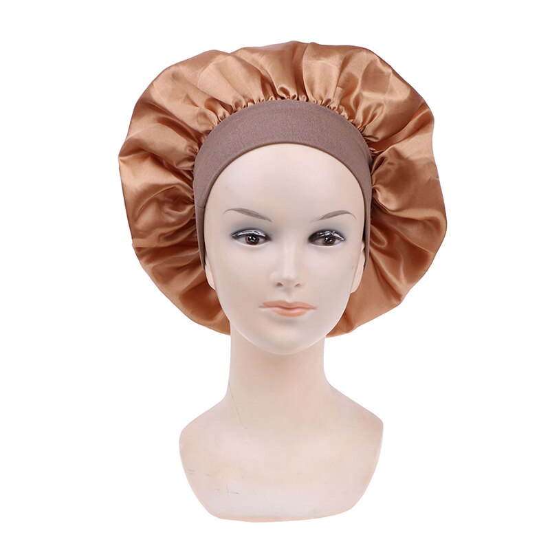 1pc Satin Sleeping Hat Night Sleep Cap Hair Care Bonnet Nightcap For Women Men Unisex Cap Bonnet