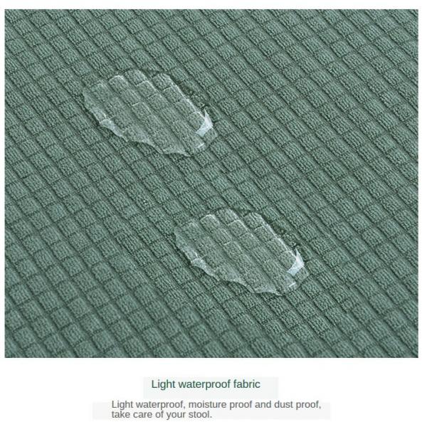 Hoes stretch ottoman meubelbeschermer ronde bank bankhoes grijs