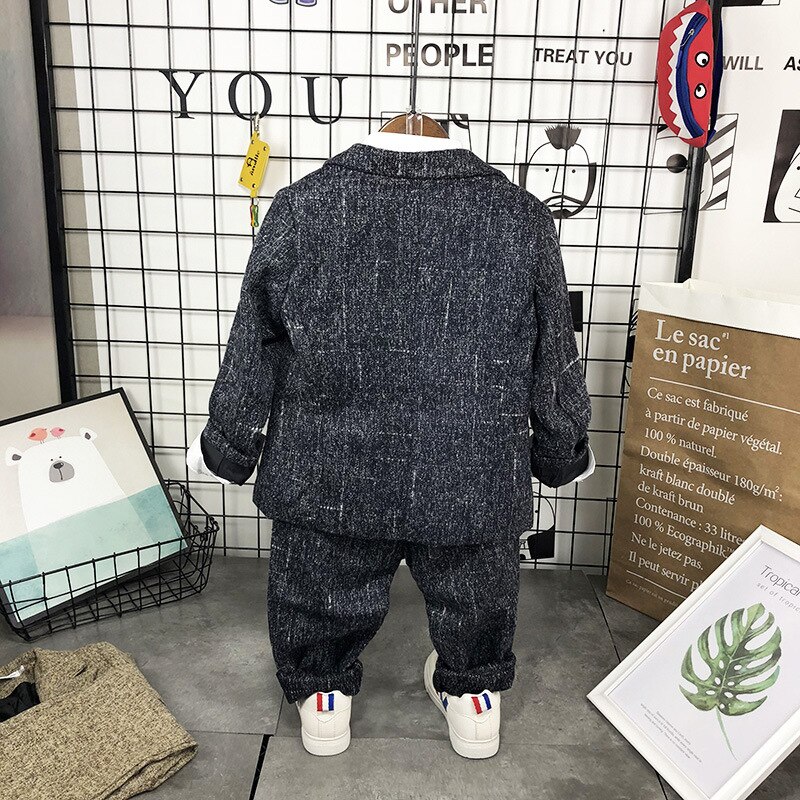 Boys Suit Performance Costume Fiower Girl Dress British Suit Boy Formal Dress Wedding Dress coat Two-Piece Suit