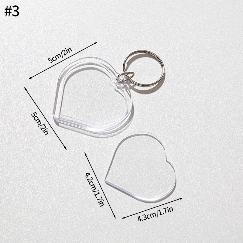 Blank Photo Frame Keychain Transparent Photo Picture Frame Children's Photography Keychain DIY Key Holder Bag Hanging Pendant: green